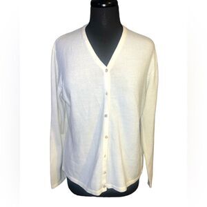 🐘Carolyn Taylor White Cardigan